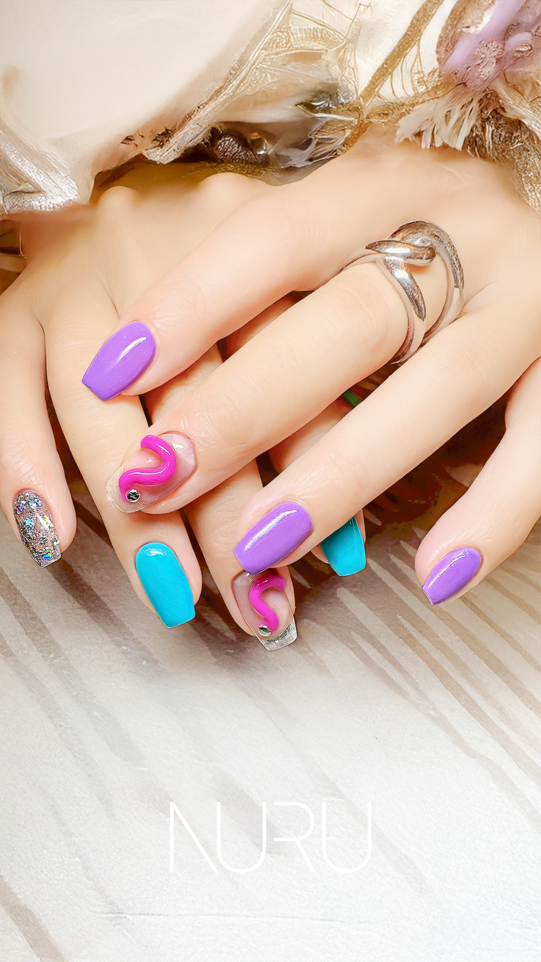 1本アートの定額デザインも個性的に！