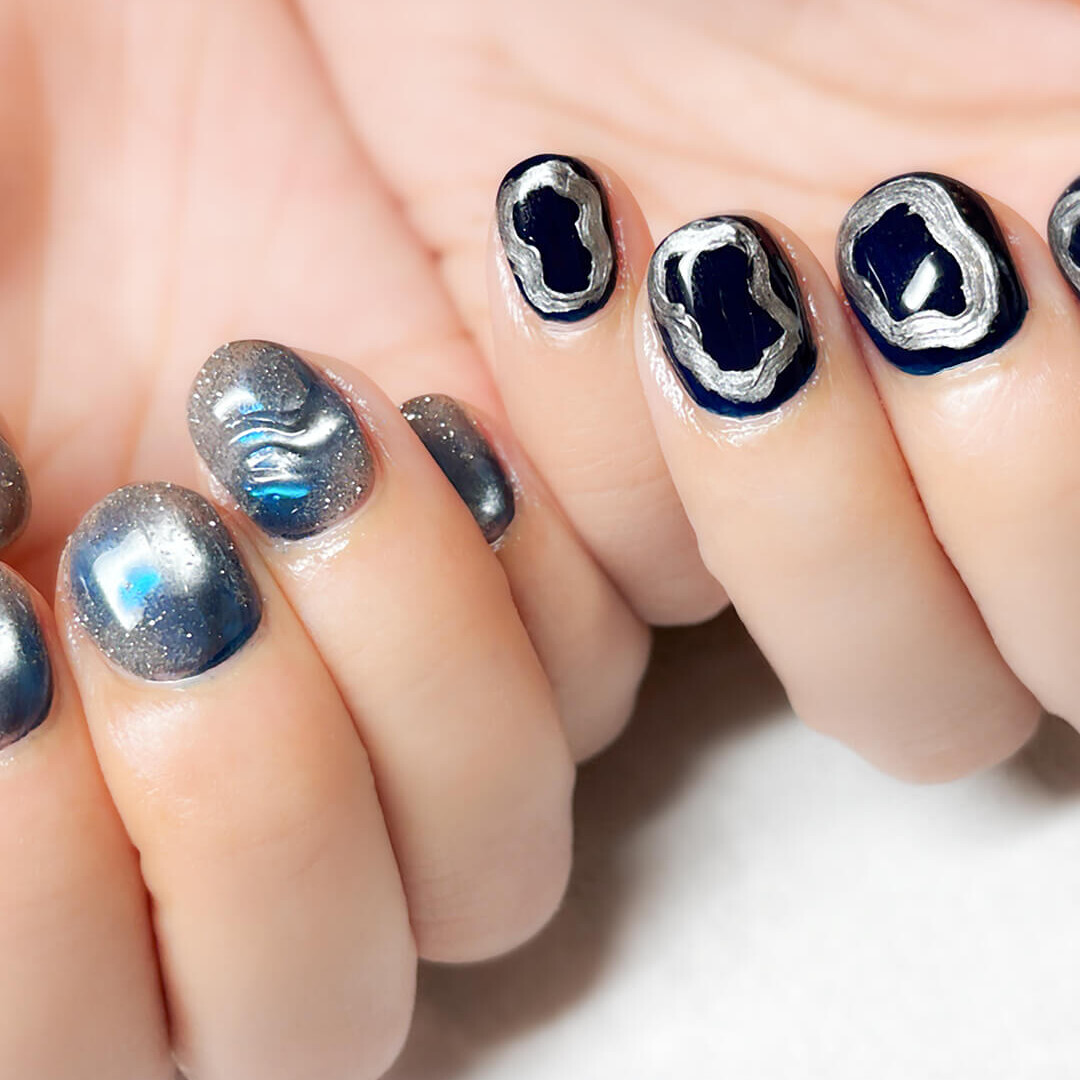 かっこいいアシメネイル