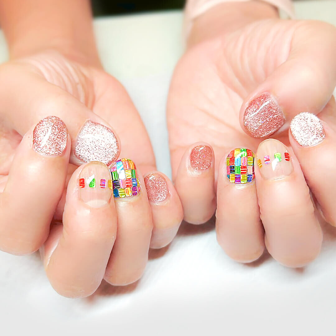 マグネット×カラフル長方形スパンコール