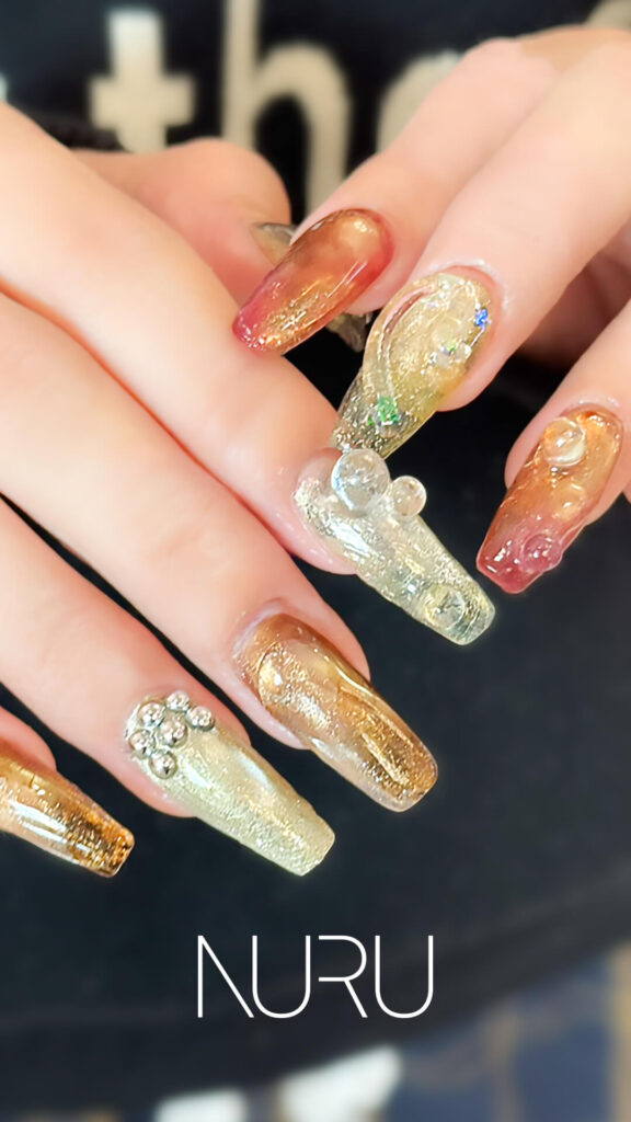 秋冬向きニュアンスネイル