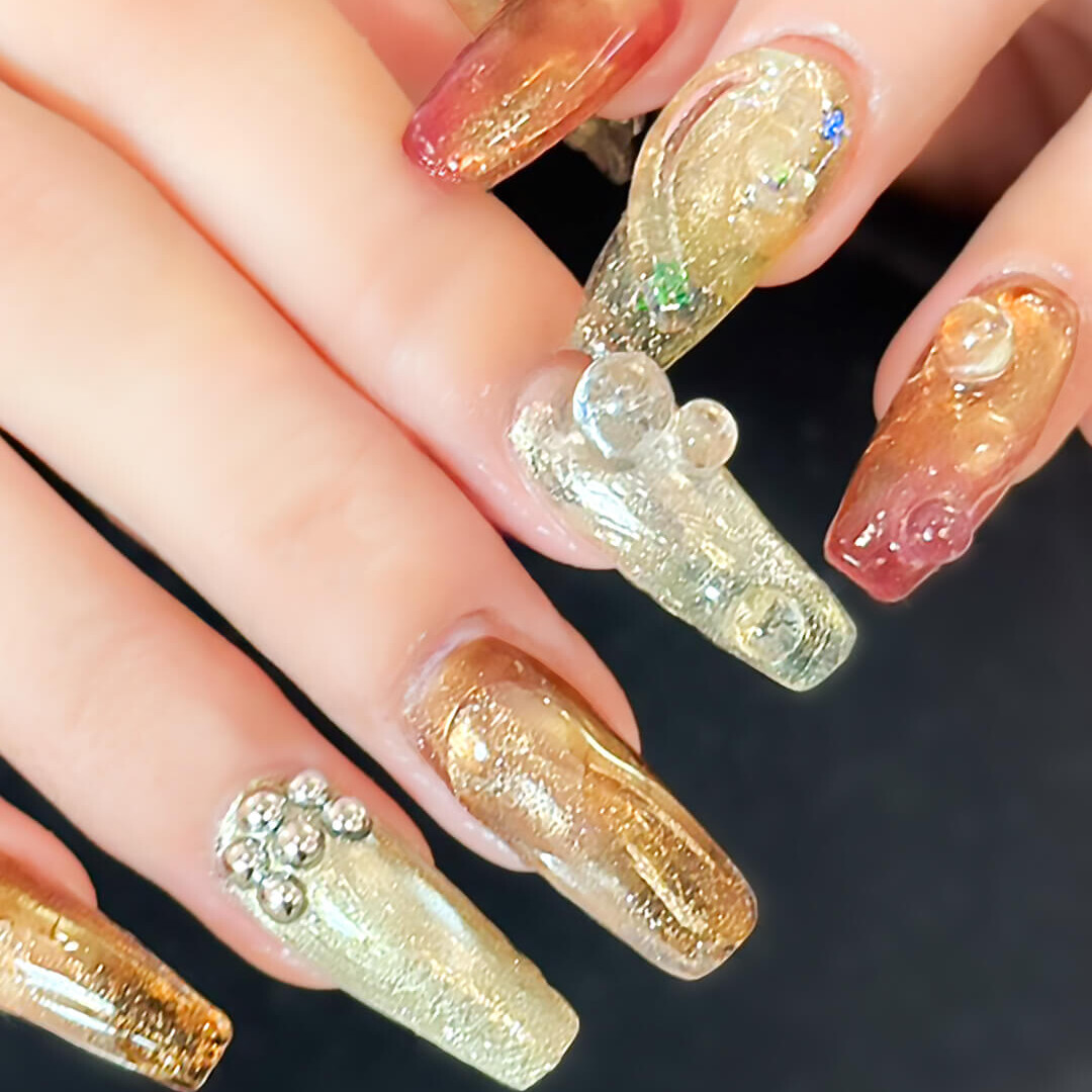 秋冬向きニュアンスネイル