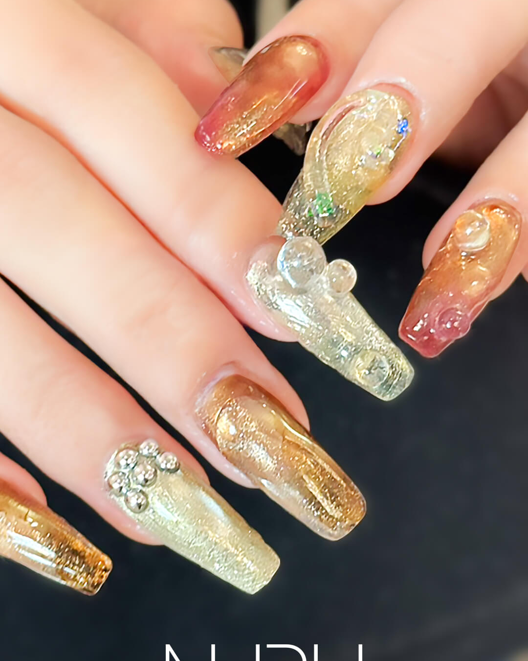 秋冬向きニュアンスネイル