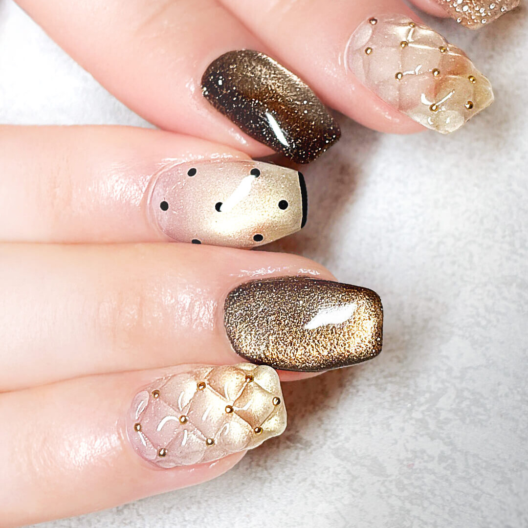 上品キルティングネイル