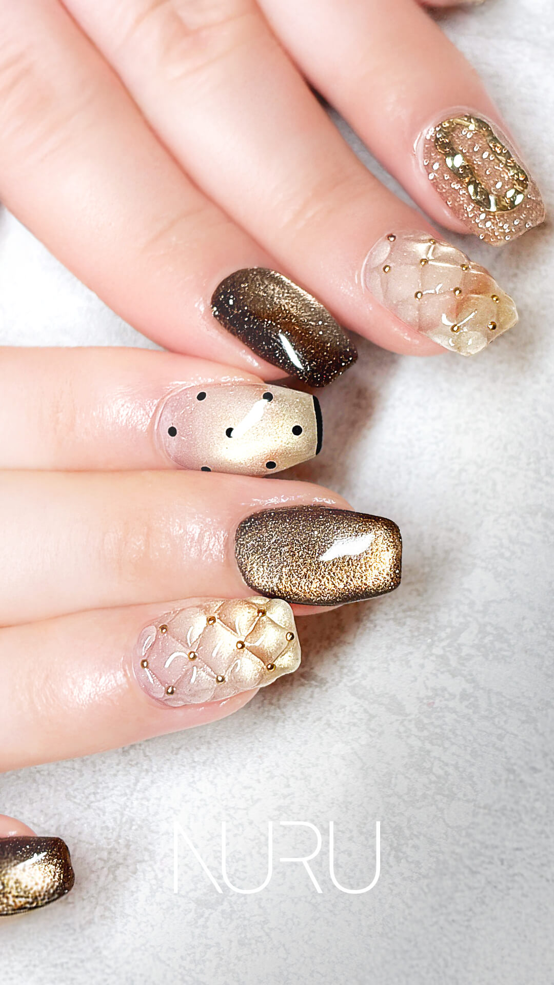 上品キルティングネイル