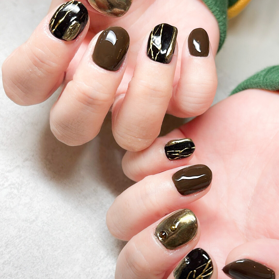 ギラギラいいオンナ★ブラックネイル