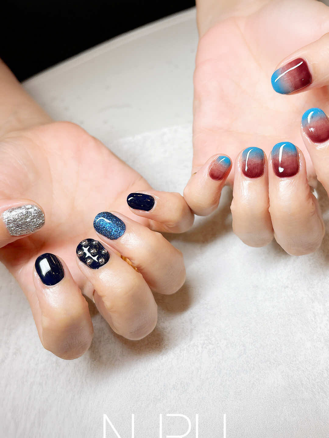 アシンメトリーなイケメンネイル！