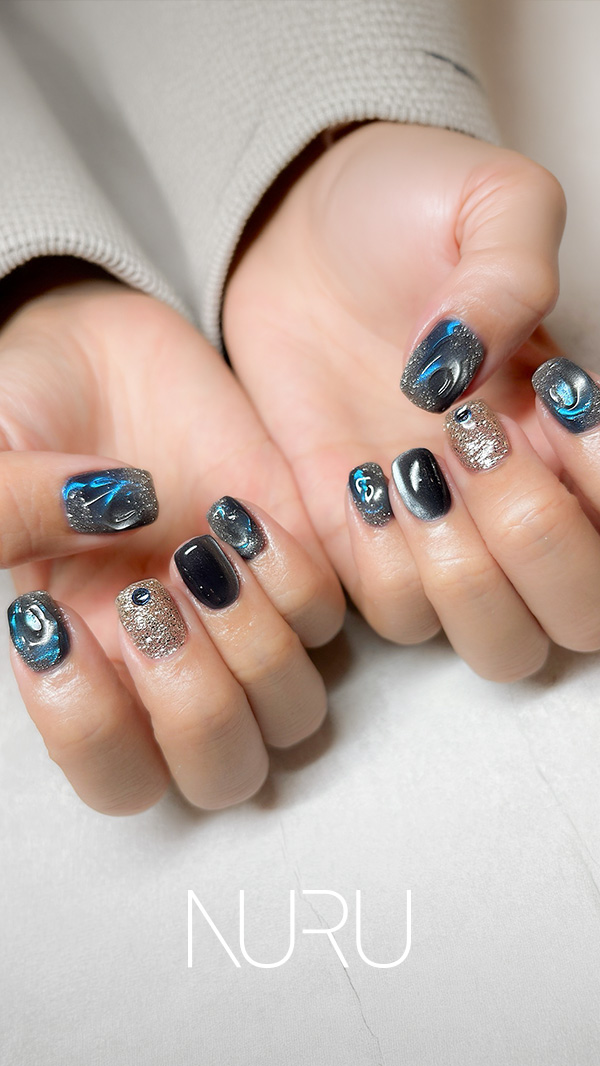 ブルーに輝く、オリジナル「ぬるマグ」デザイン