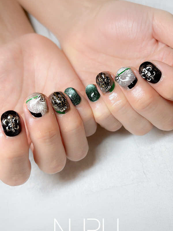 イケメン！クロムパーツメンズネイル