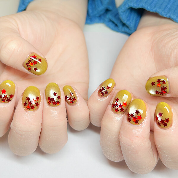 マグネットネイル イエロー&times;レッド