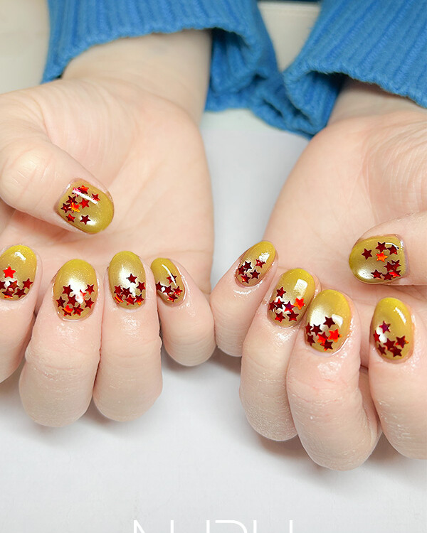 マグネットネイル イエロー×レッド