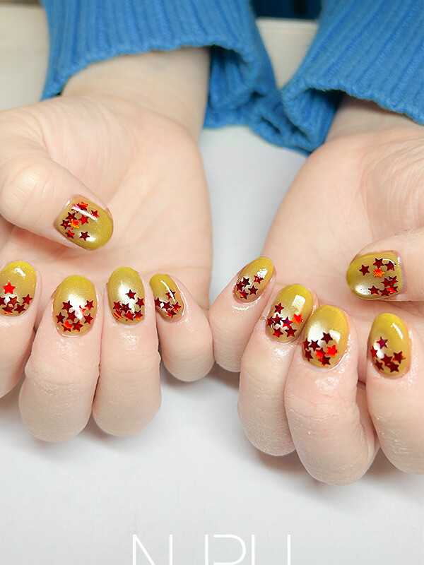 マグネットネイル イエロー×レッド