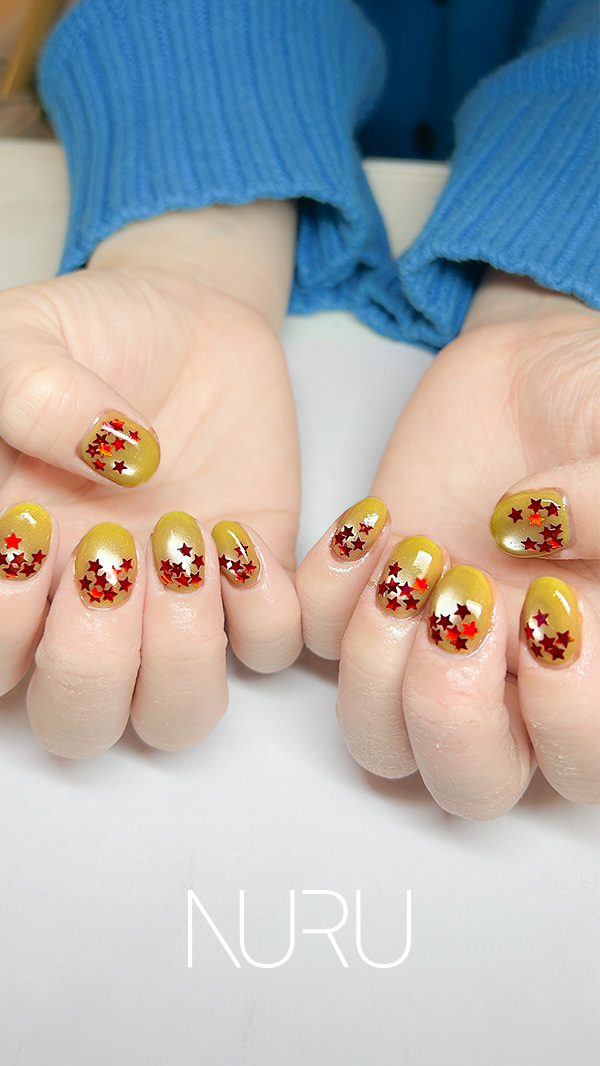 マグネットネイル イエロー×レッド