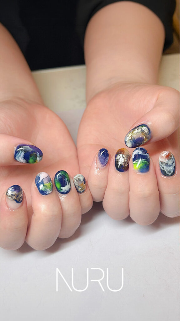 ニュアンスネイル マルチカラー