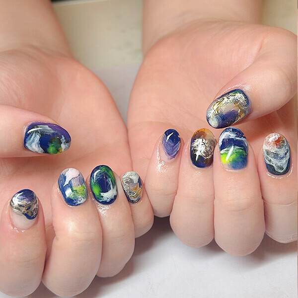 ニュアンスネイル マルチカラー