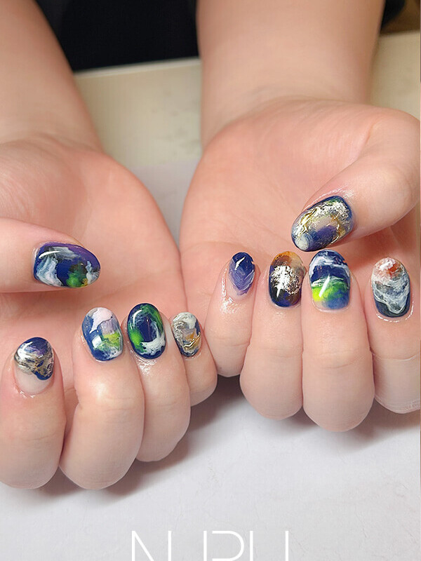 ニュアンスネイル マルチカラー