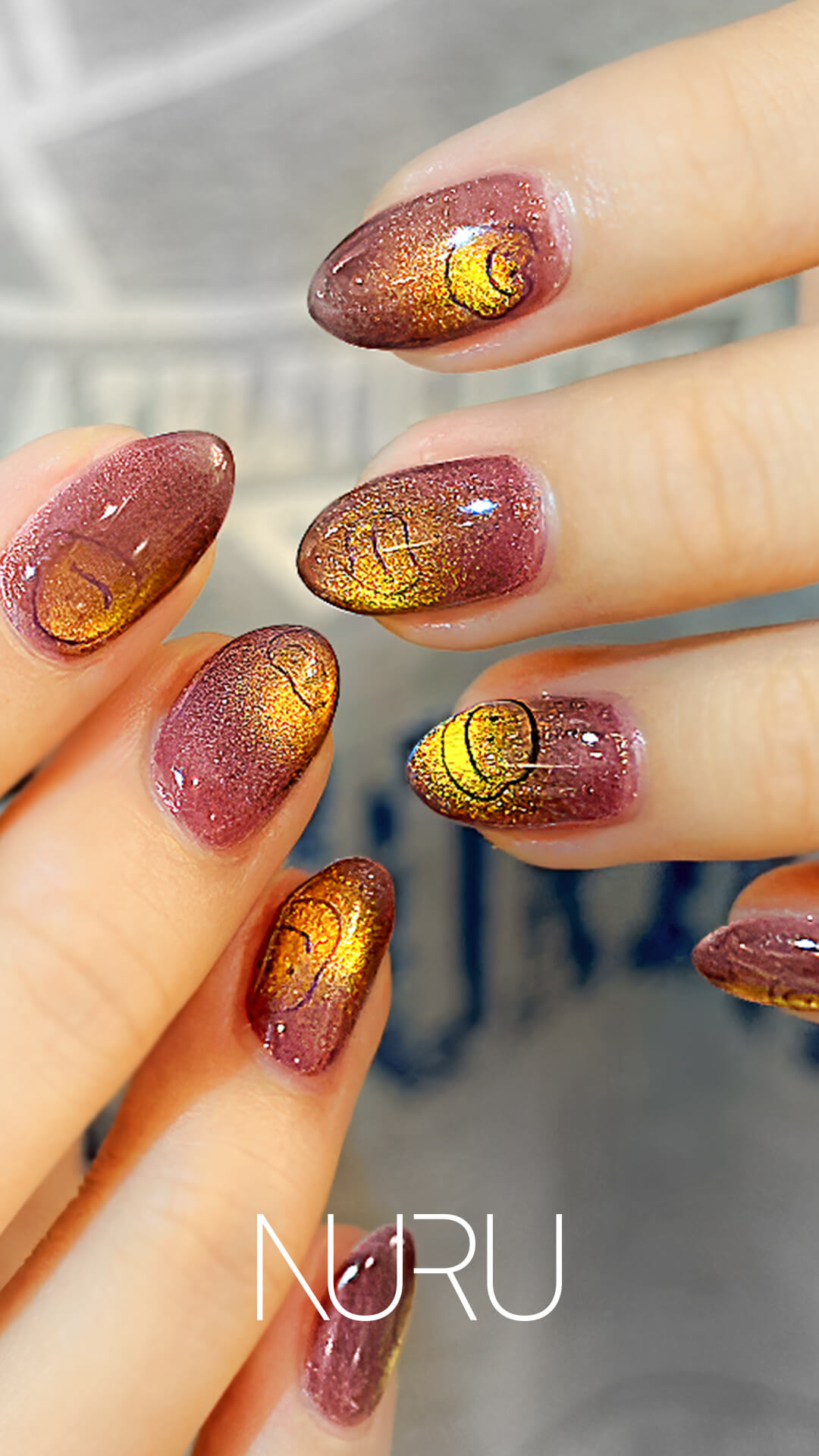 アシンメトリーネイル 左右非対称 デザイン