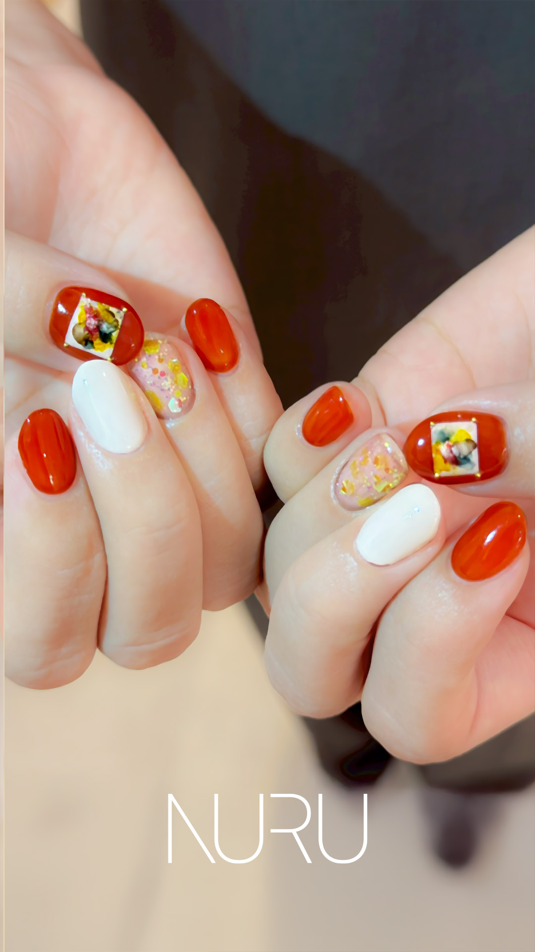 ニュアンスネイル ミラーネイル 組み合わせ